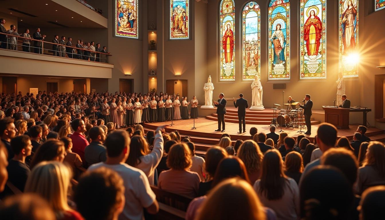participez au live gospel français 2025, une célébration en direct de louanges au seigneur et à marie, avec des chants spirituels vibrants et une ambiance de foi profonde.