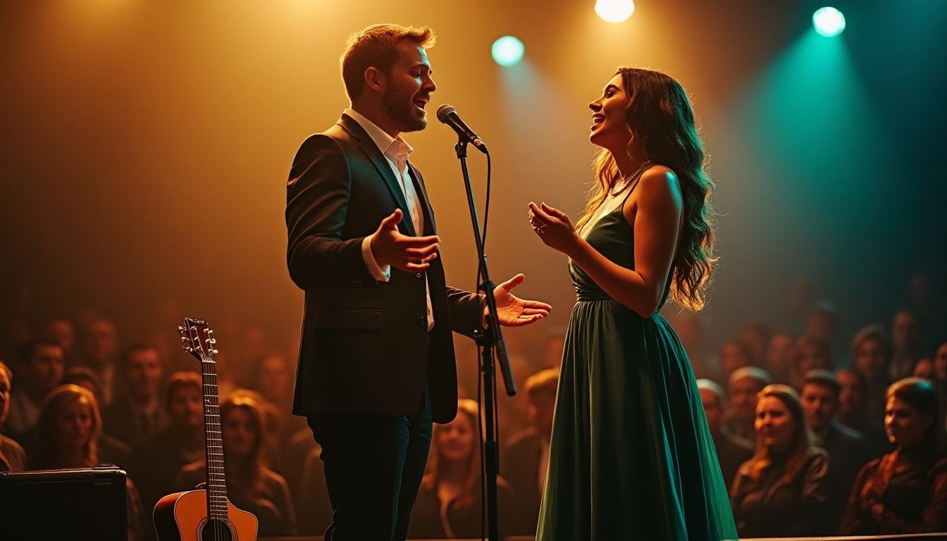 découvrez la performance captivante de matt & sarah marvane dans leur interprétation vibrante de 'notre père', enregistrée en live pour une expérience musicale intense.